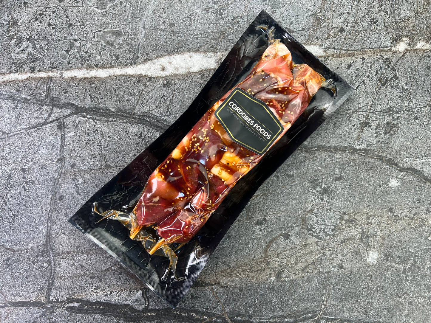 Teriyaki Beef & Pork Skewers / Brochetas Teriyaki Res y Cerdo