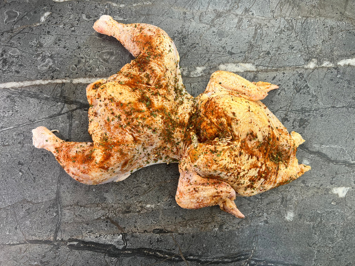 Bullfrog Chicken w Herbs and Spices (Butterflied Whole Chicken)