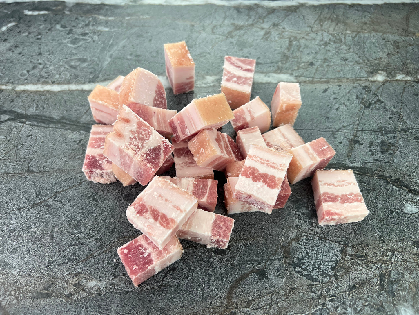 Pork Belly Skin-On Cubes