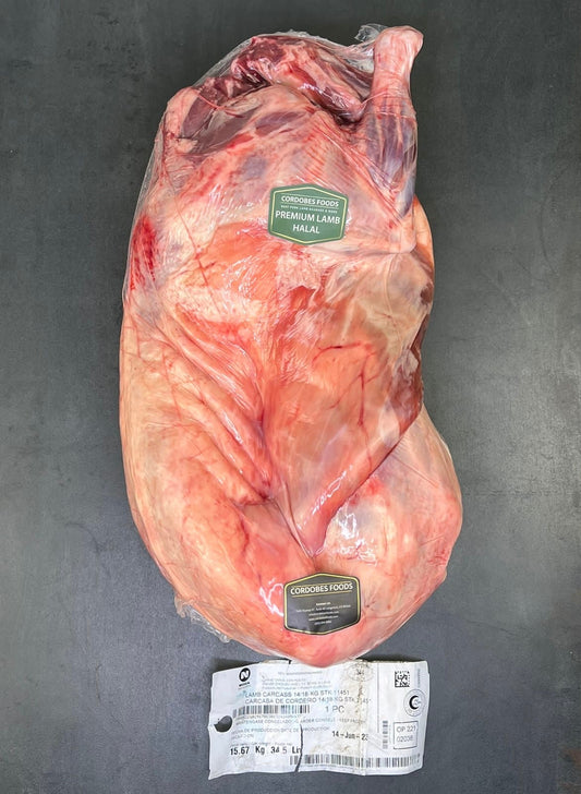 Halal Whole Lamb Carcass With Salt Rub