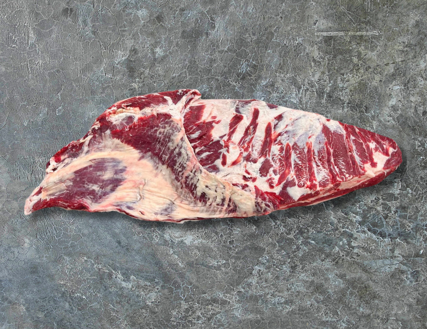 Uruguayan grain fed boneless whole rib plate with flank and cap on