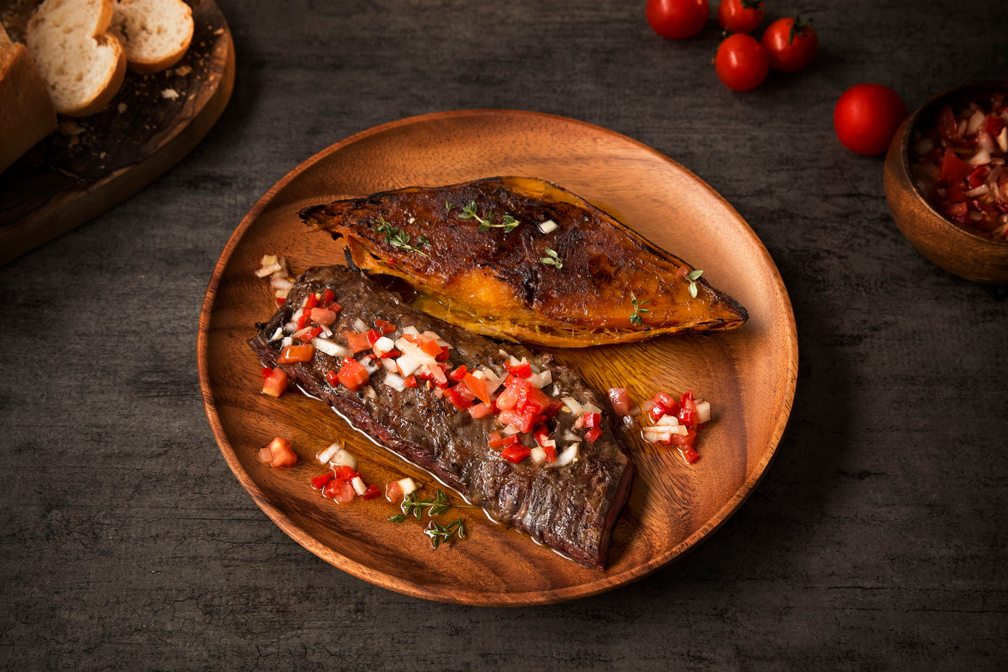 American Black Angus Outside Skirt Peeled USDA Choice With Chimichurri Rub