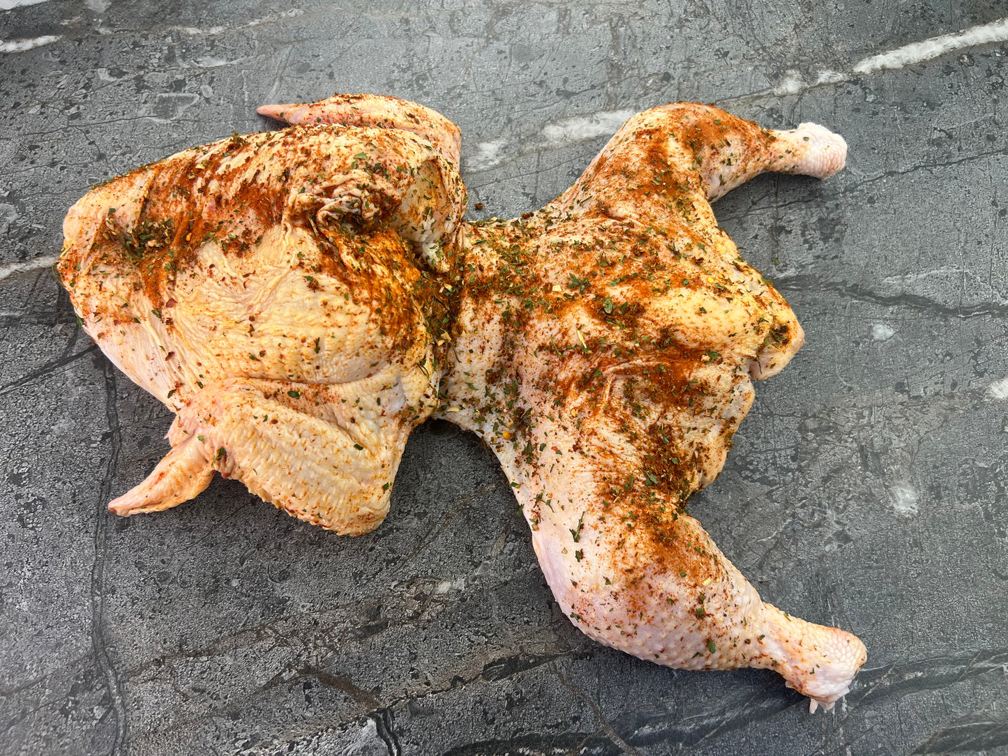 Bullfrog Chicken w Herbs and Spices (Butterflied Whole Chicken)