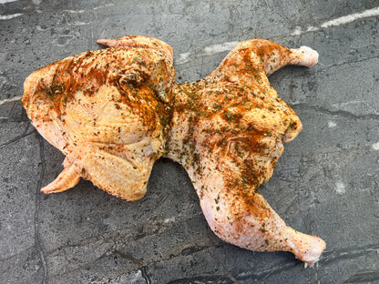 Bullfrog Chicken w Herbs and Spices (Butterflied Whole Chicken)