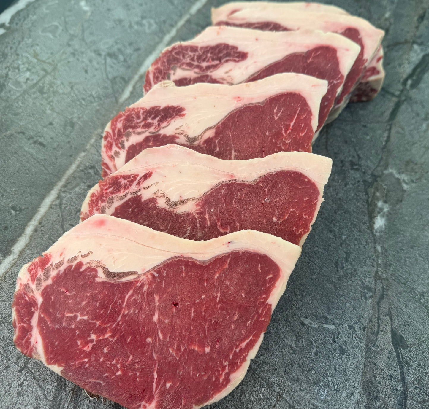 Argentinian Black Angus Steaks New York Strip (5 - 6 steaks)