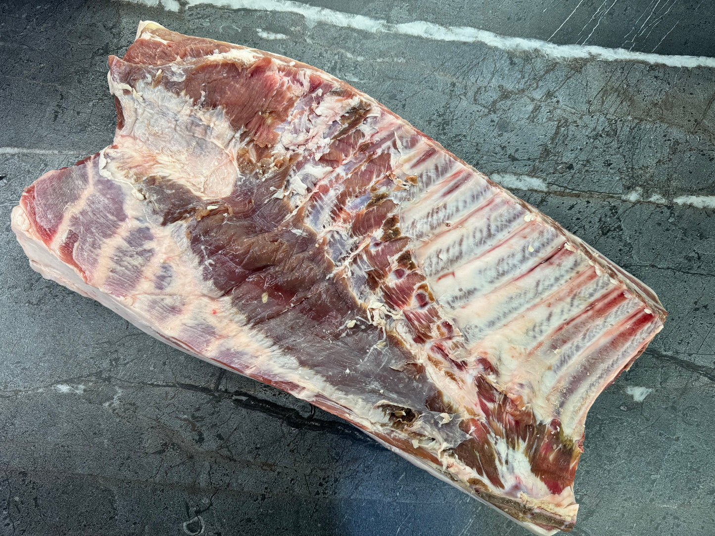 Whole Pork Belly Skin On Ribs ON