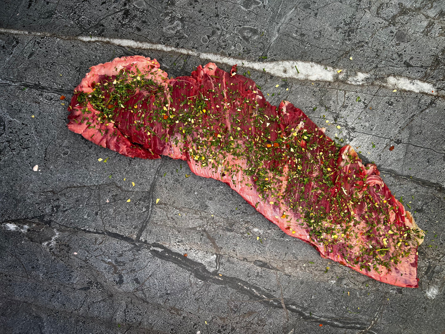 American Black Angus Outside Skirt Peeled USDA Choice With Chimichurri Rub