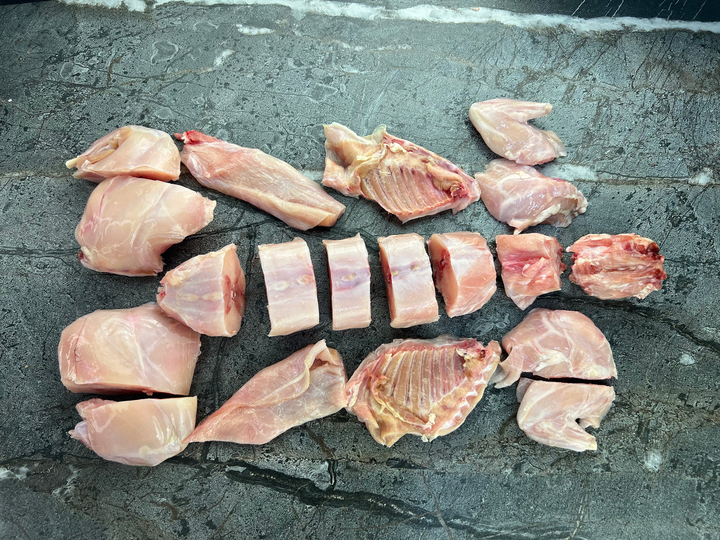 Whole Rabbit Portioned