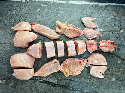 Whole Rabbit Portioned